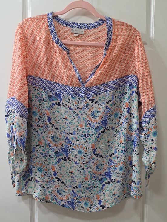 Cb Established 1962 Tops - CB Established 1962 🌺 Boho Mixed-Print Blouse With 3/4 Sleeves Size L